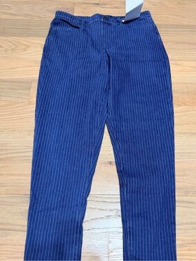 Women’s Blue Pinstripe Leggings